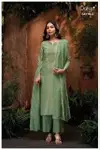 Qyra 4119 By Ganga Bemberg Silk Jacquard Designer Salwar Suits Exporters In India